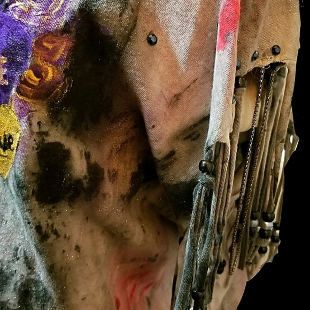 Handmade Personalized Heart Tie Dyed Fringed Tee - Picture 7 of 7